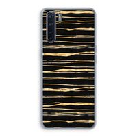 Gouden strepen: Oppo A91 Transparant Hoesje