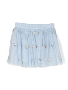 Stella McCartney Kids chemise à cœur brodé - Bleu