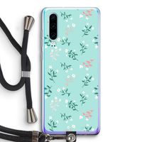 Small white flowers: Huawei P30 Transparant Hoesje met koord