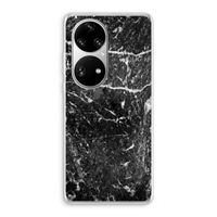 Zwart marmer: Huawei P50 Pro Transparant Hoesje