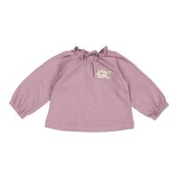 Little Dutch longsleeve met borduursel Mauve Maat - thumbnail