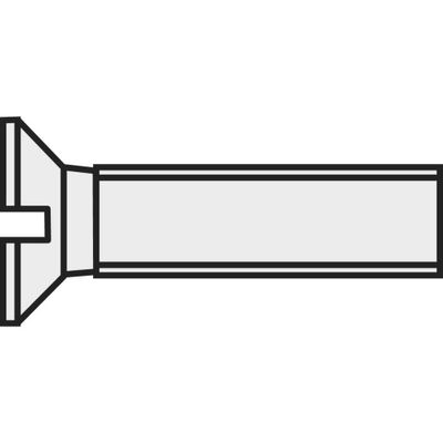 TOOLCRAFT 839945 Verzonken schroeven M2 16 mm Sleuf DIN 963 Kunststof, Polyamide 10 stuk(s)