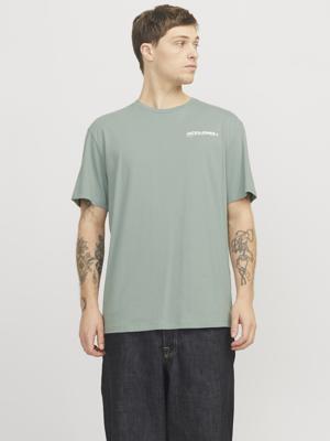 Jack & Jones Jjhawaii Tee Ss Crew Neck Print T-shirts Iceberg Green
