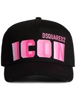 DSQUARED2 casquette à logo imprimé - Noir - thumbnail