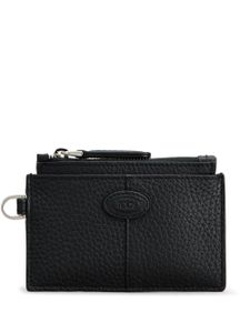 Tod's portefeuille en cuir à patch logo - Noir