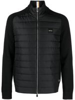 BOSS veste matelassé à plaque logo - Noir
