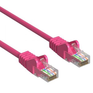 Cat 5e - U/UTP - Netwerkkabel - Patchkabel - Internetkabel - 1 Gbps - 0.25 meter - Roze - Allteq