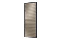 Louvre scherm verstelbaar 120 cm. - horizontaal - Houtlook antraciet