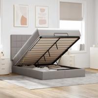 Ottoman bed met matras 140x190cm stof taupe