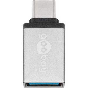 Goobay 56620 tussenstuk voor kabels USB C USB A Zilver