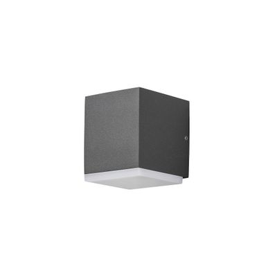 Power LED wandlamp Monza antraciet 6W vierkant IP54 7990-370