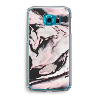 Roze stroom: Samsung Galaxy S6 Transparant Hoesje