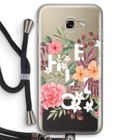 Hello in flowers: Samsung Galaxy A5 (2017) Transparant Hoesje met koord