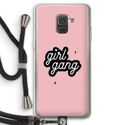 Girl Gang: Samsung Galaxy A8 (2018) Transparant Hoesje met koord