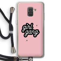 Girl Gang: Samsung Galaxy A8 (2018) Transparant Hoesje met koord