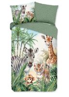 Good Morning Kinderdekbedovertrek "jungle dieren" - Multi - (140x200/220 cm) - Katoen