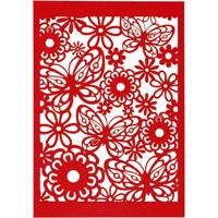 Creativ Company Patroonkarton, vel 10,5x15 cm, 200 gr, rood, 10 stuk/ 1 doos