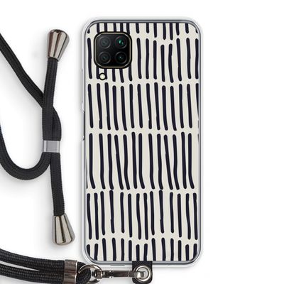 Moroccan stripes: Huawei P40 Lite Transparant Hoesje met koord