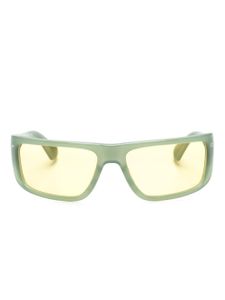 Off-White Eyewear lunettes de soleil rectangulaires à logo - Vert