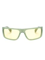 Off-White Eyewear lunettes de soleil rectangulaires à logo - Vert - thumbnail