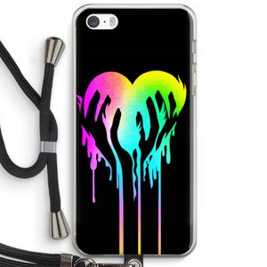 Hold My Heart: iPhone 5 / 5S / SE Transparant Hoesje met koord