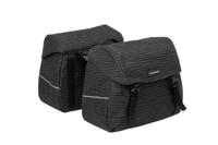 Newlooxs Joli dubbele fietstas - mik adapter - waterafstotend - nomi black