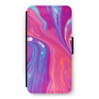 Paarse stroom: iPhone 12 Pro Max Flip Hoesje