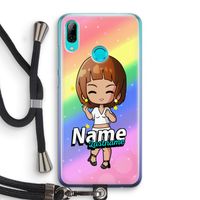 Chibi Maker vrouw: Huawei P Smart (2019) Transparant Hoesje met koord