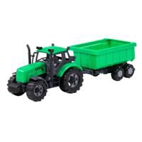 Cavallino Toys Cavallino Tractor met Kiepwagen Aanhangwagen Groen, Schaal 1:32 - thumbnail