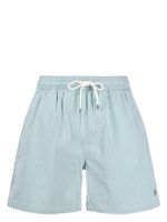 Polo Ralph Lauren short de bain Traveller à rayures - Vert - thumbnail