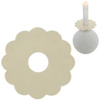 Stjernsund kaarsenring loua bloem beige glans 9,3 cm | 24 stuks
