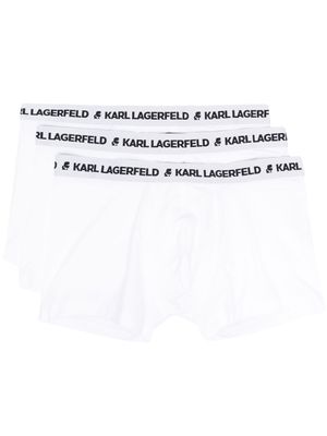 Karl Lagerfeld lot de boxers à bande logo - Blanc