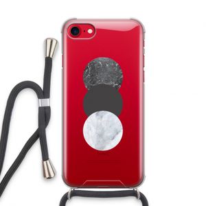 Marmeren cirkels: iPhone SE 2020 Transparant Hoesje met koord
