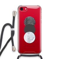 Marmeren cirkels: iPhone SE 2020 Transparant Hoesje met koord
