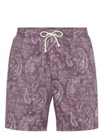 Brunello Cucinelli short de bain à imprimé bandana - Violet - thumbnail