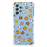 Doorzichtige Silicone Hoesje voor Samsung Galaxy A73 Dieren Emojis - thumbnail