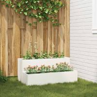 Tuin Bloempot Wit 100 x 60 x 45 cm Staal