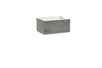 Storke Edge zwevend badmeubel 75 x 52 cm beton donkergrijs met Mata enkele wastafel in solid surface