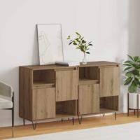 Dressoirs 2 pcs artisanaal eikenkleurig 120 x 35 x 70 cm