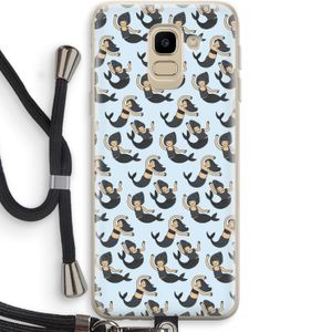 Zeemeermin: Samsung Galaxy J6 (2018) Transparant Hoesje met koord