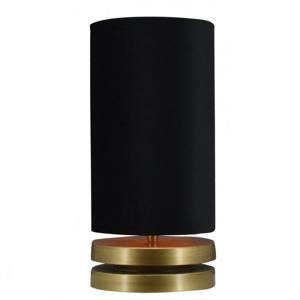 Livio brons tafellamp 45cm + kap zwart