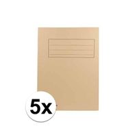 5x dossiermappen 24 x 35 cm beige