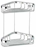 Geesa Basket doucherek dubbel hoekmontage 22x27cm chroom Geesa Basket doucherek dubbel hoekmontage 22x27cm chroom