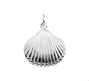 Hanger Schelp zilver 16,5 x 18,3 mm