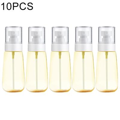 10 stuks Portable hervulbare plastic Fine mist parfum spray fles transparante lege spray sproeier fles 60ml (geel)
