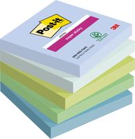 Post-it Super Sticky notes Oasis, 90 vel, ft 76 x 76 mm, geassorteerde kleuren, pak van 5 blokken - thumbnail