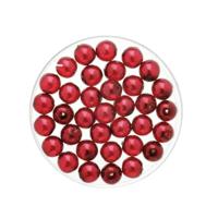 Boheemse glaskralen - 150x stuks - rood - 6 mm - sieraden maken - hobby artikelen