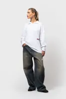 Equalite Elia Longsleeve Polo Dames Wit - Maat XS - Kleur: DonkerroodWit | Soccerfanshop