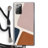 Geo #2: Samsung Galaxy Note 20 / Note 20 5G Transparant Hoesje met koord