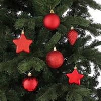 House Of Seasons kerstboom decoratie kunststof rood 40 stuks